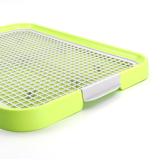 KFX-5058493 Pet Toilet with Column Bedpan in Green, Blue, or Pink - 49 x 37 cm Plastic Design