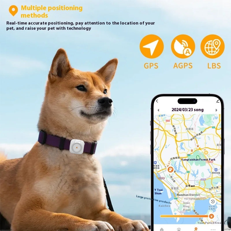 KFX-5059005 Pet GPS Tracker with Health Monitoring - Compact, Accurate Positioning 10m, Durable ABS PC Material