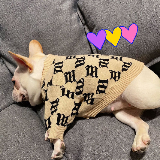 KFX-5060797 Cozy Yellow Wool Sweater for Schnauzer Dogs in Multiple Sizes