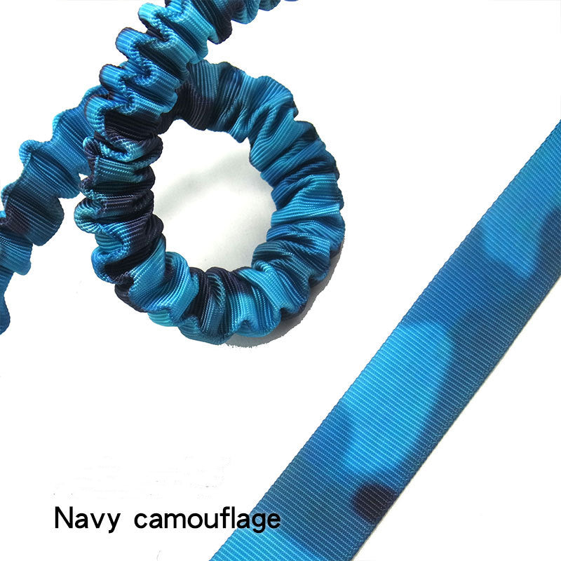 KFX-5062589 Camouflage Elastic Dog Leash with Pull Rope for Outdoor Activities