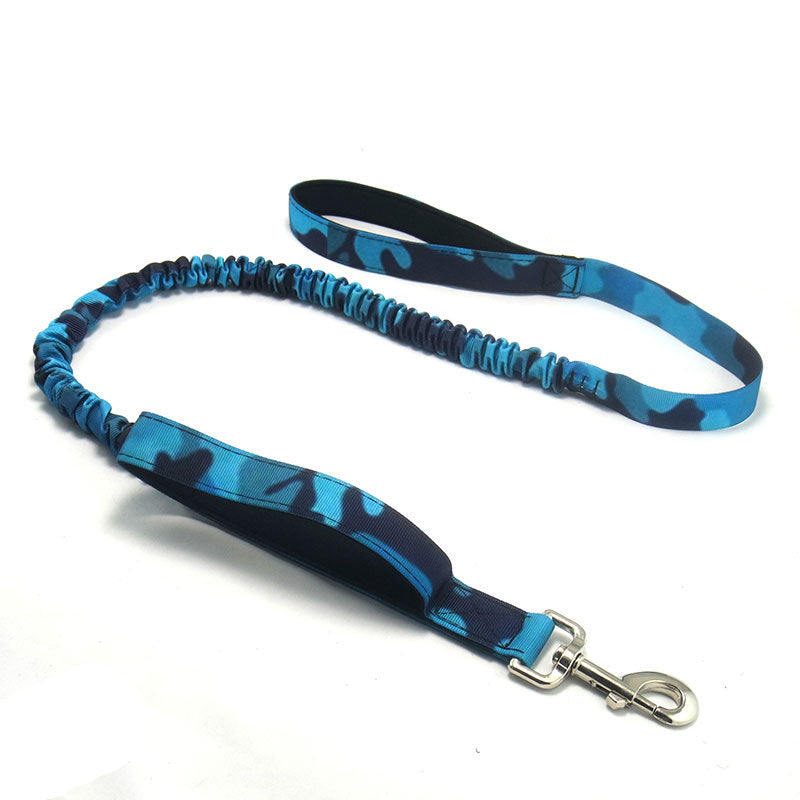 KFX-5062589 Camouflage Elastic Dog Leash with Pull Rope for Outdoor Activities