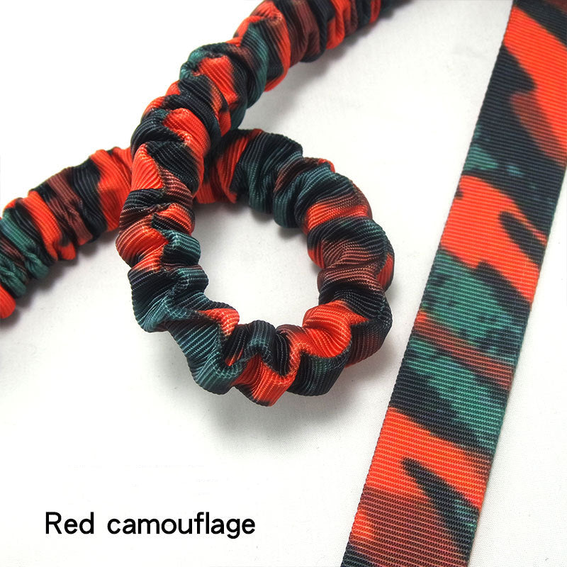 KFX-5062589 Camouflage Elastic Dog Leash with Pull Rope for Outdoor Activities