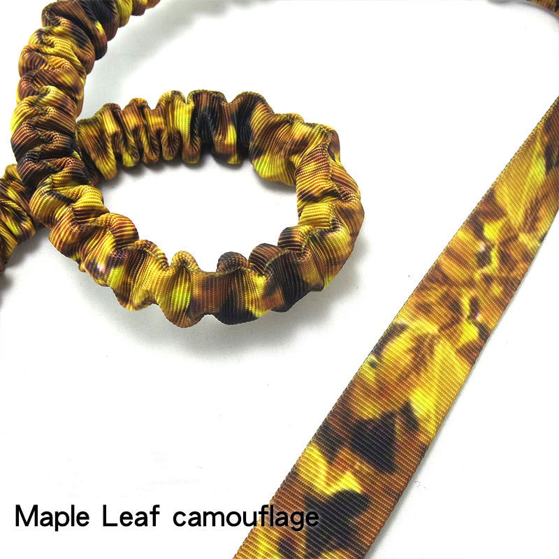 KFX-5062589 Camouflage Elastic Dog Leash with Pull Rope for Outdoor Activities