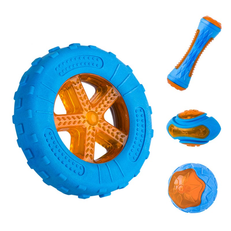 KFX-5063613 Durable TPR Dog Training Ball with Teeth Cleaning Function and Interactive Design