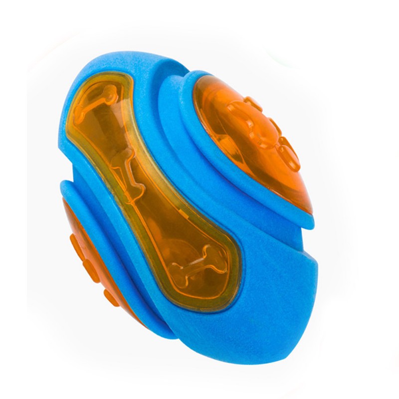 KFX-5063613 Durable TPR Dog Training Ball with Teeth Cleaning Function and Interactive Design
