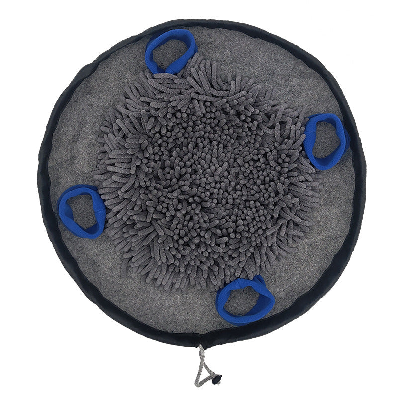 KFX-5064637 Machine Washable Gray Blue Polar Fleece Pet Training Blanket - Ideal for Dogs