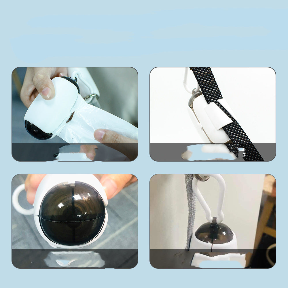 KFX-5065021 Continuous Roll Toilet Bag Dispenser with Toilet Picker, Durable PP+ABS Material, White Color