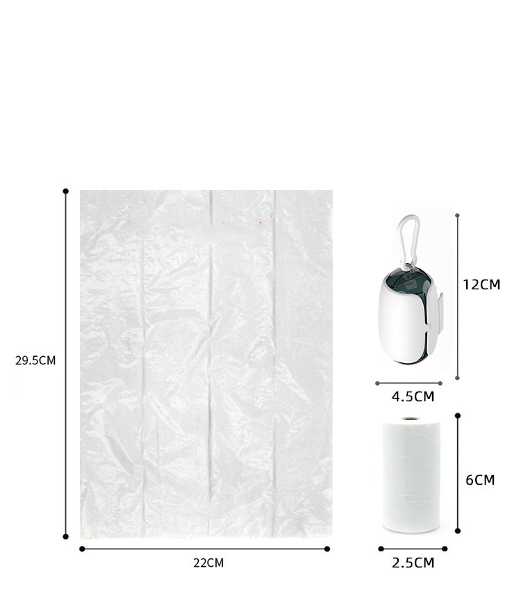 KFX-5065021 Continuous Roll Toilet Bag Dispenser with Toilet Picker, Durable PP+ABS Material, White Color