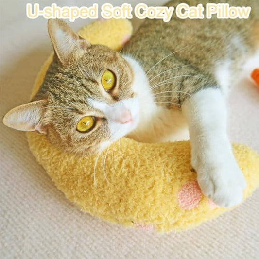 KFX-5066045 Soft Cat Kneading Pillow - Plush Neck Support for Calming Indoor Cats