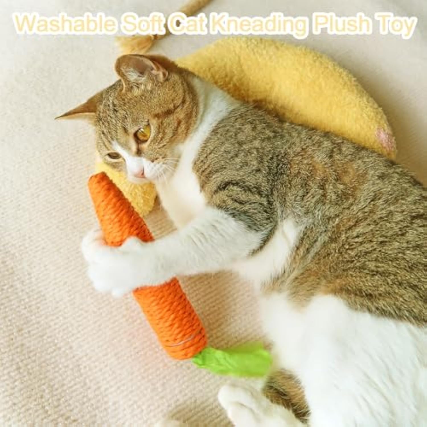 KFX-5066045 Soft Cat Kneading Pillow - Plush Neck Support for Calming Indoor Cats