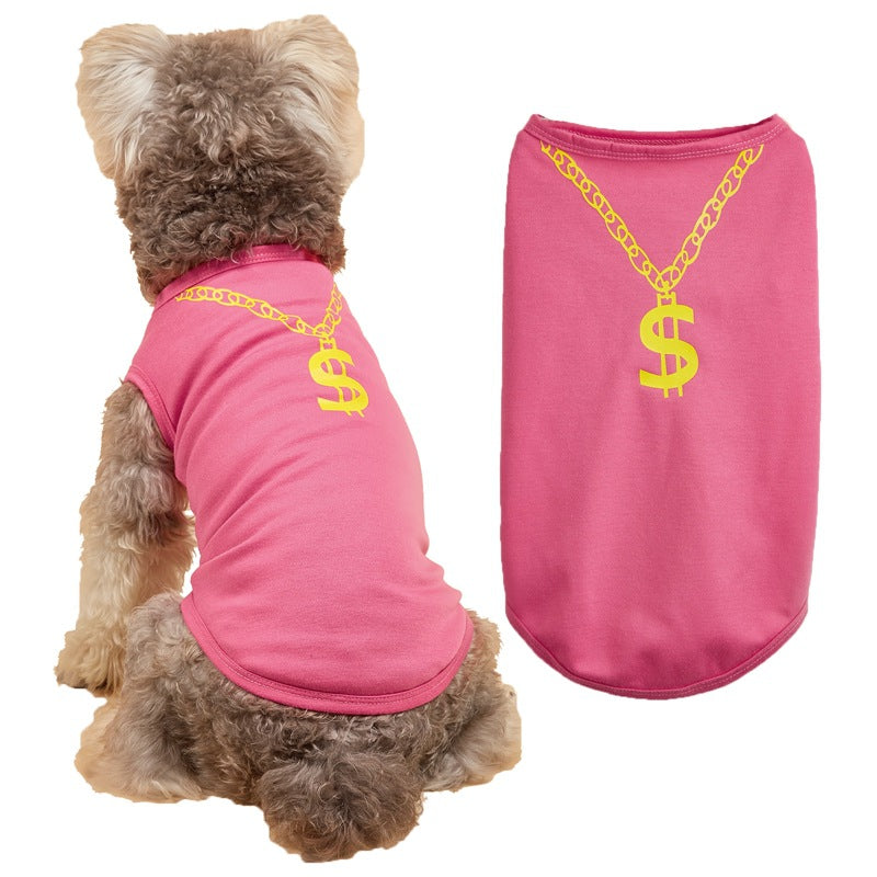 KFX-5070909 Lightweight Casual Dog Vest in Black and Rose Red - XS to L Sizes Available