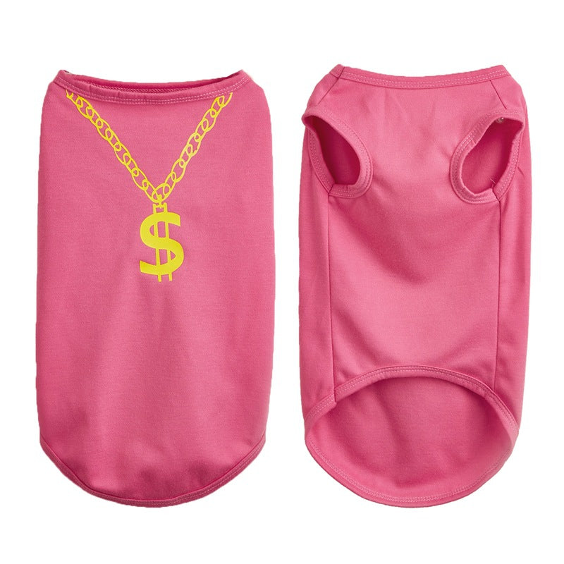 KFX-5070909 Lightweight Casual Dog Vest in Black and Rose Red - XS to L Sizes Available