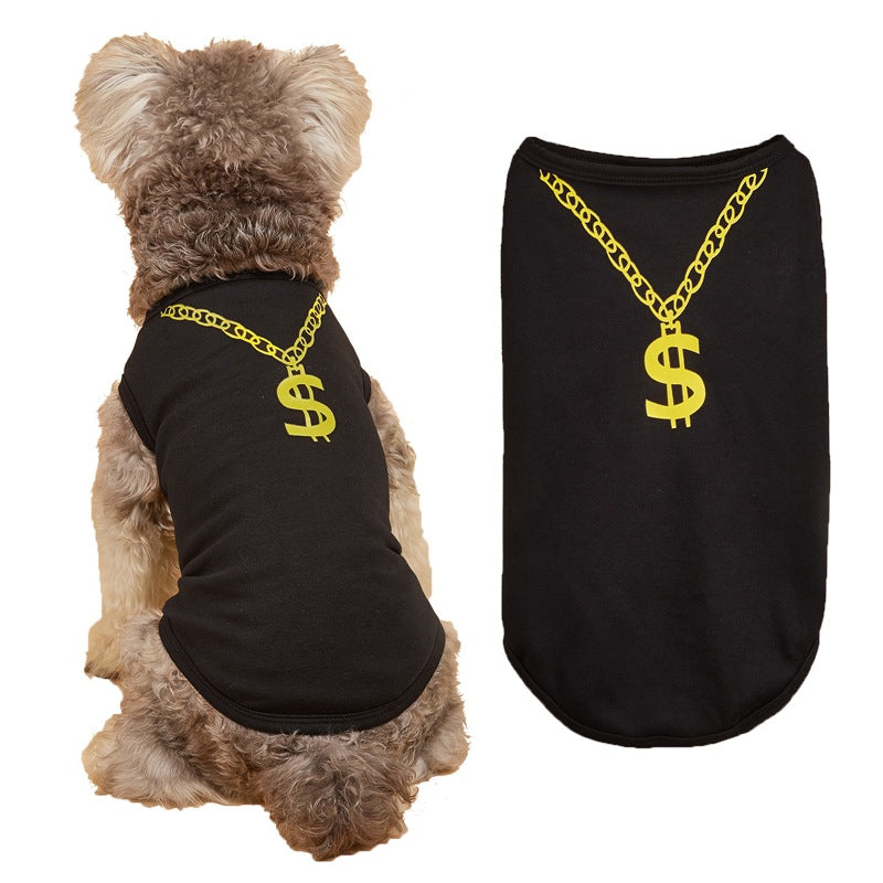 KFX-5070909 Lightweight Casual Dog Vest in Black and Rose Red - XS to L Sizes Available