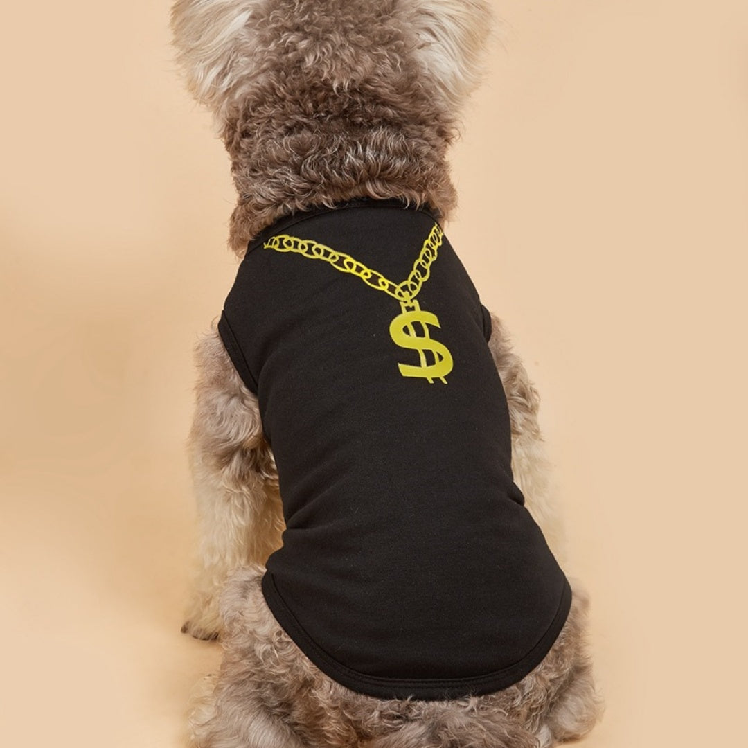 KFX-5070909 Lightweight Casual Dog Vest in Black and Rose Red - XS to L Sizes Available