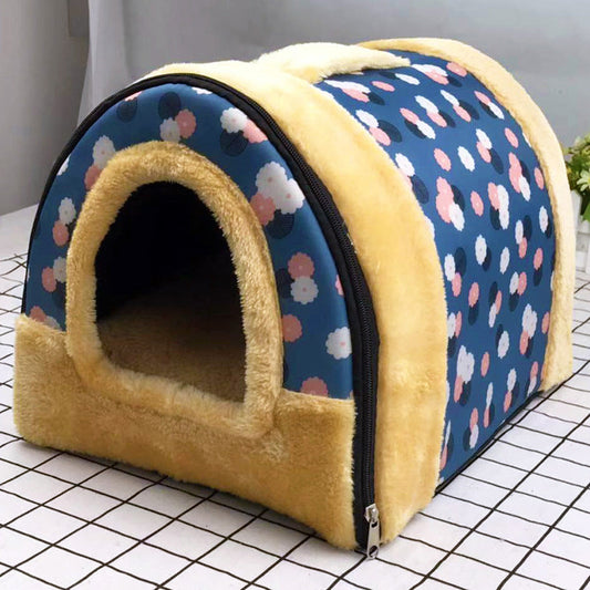 KFX-5072573 Foldable Pet Kennel for Dogs and Cats - Soft, Self-Heating Fabric, Available in Multiple Sizes and Colors