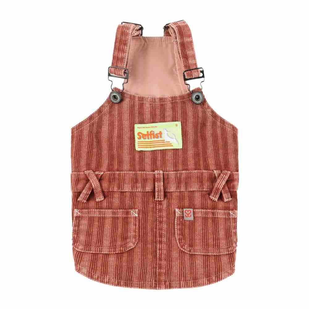 KFX-5074109 Trendy Denim Blue, Rust Red, and Military Green Vest for Dogs with Adjustable Elastic Harness, Sizes 3-5