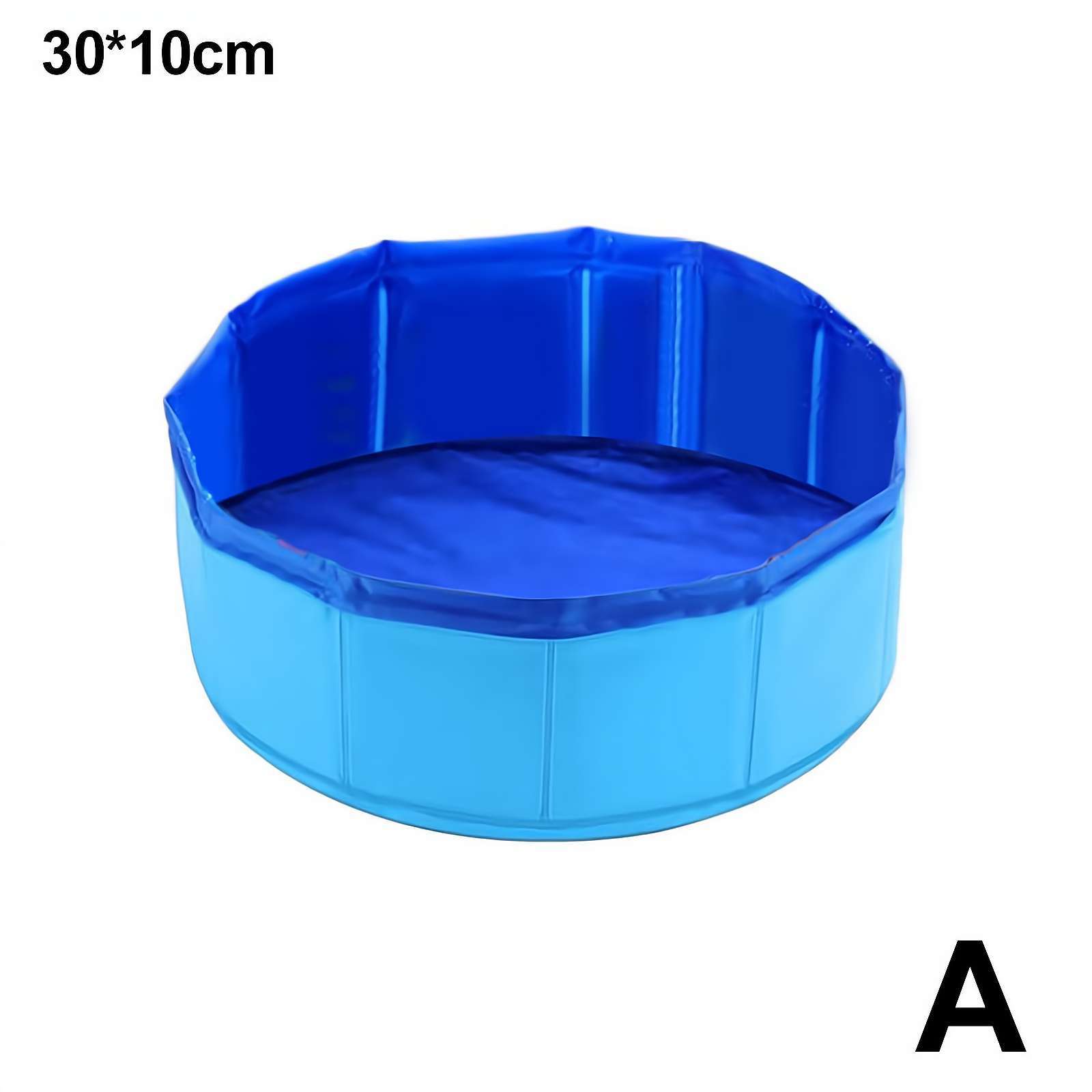 KFX-5075773 Folding Vinyl Pool with 6 Tweak Toys for Dogs - Blue 30x10cm & 50x8cm Options