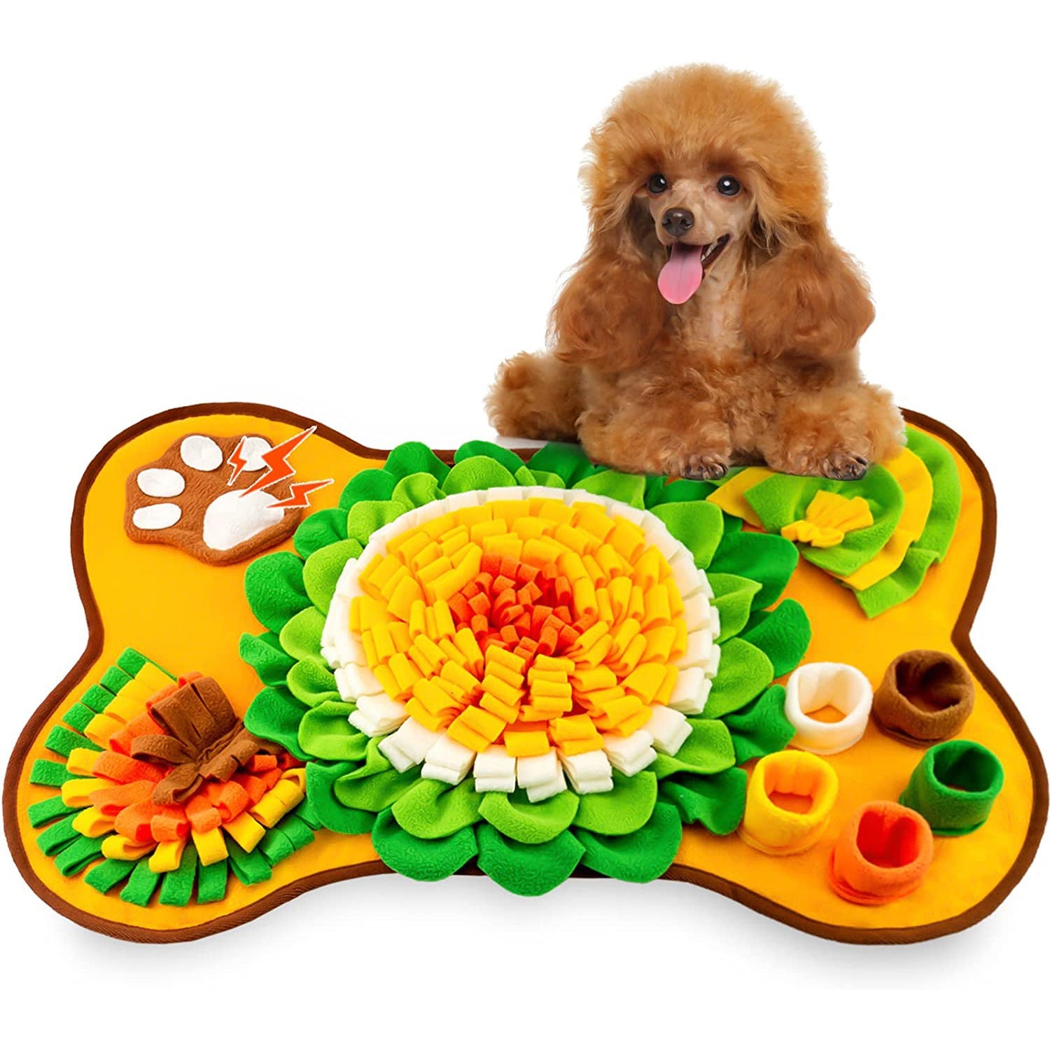 KFX-5078077 Anti-Choke Training Sniffing Pad for Pets - 42x42cm Polar Fleece Feeding Mat