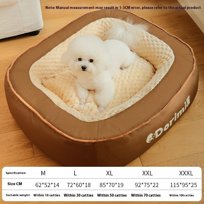 KFX-5078333 Winter Warm Removable and Washable Printed Dog Kennel for Various Sizes
