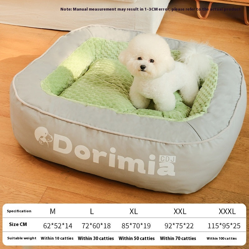 KFX-5078333 Winter Warm Removable and Washable Printed Dog Kennel for Various Sizes