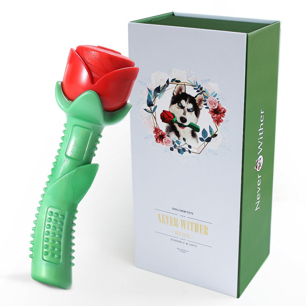 KFX-5079101 Red TPE Molar Stick Dog Toy in Gift Box for Chewing and Playtime