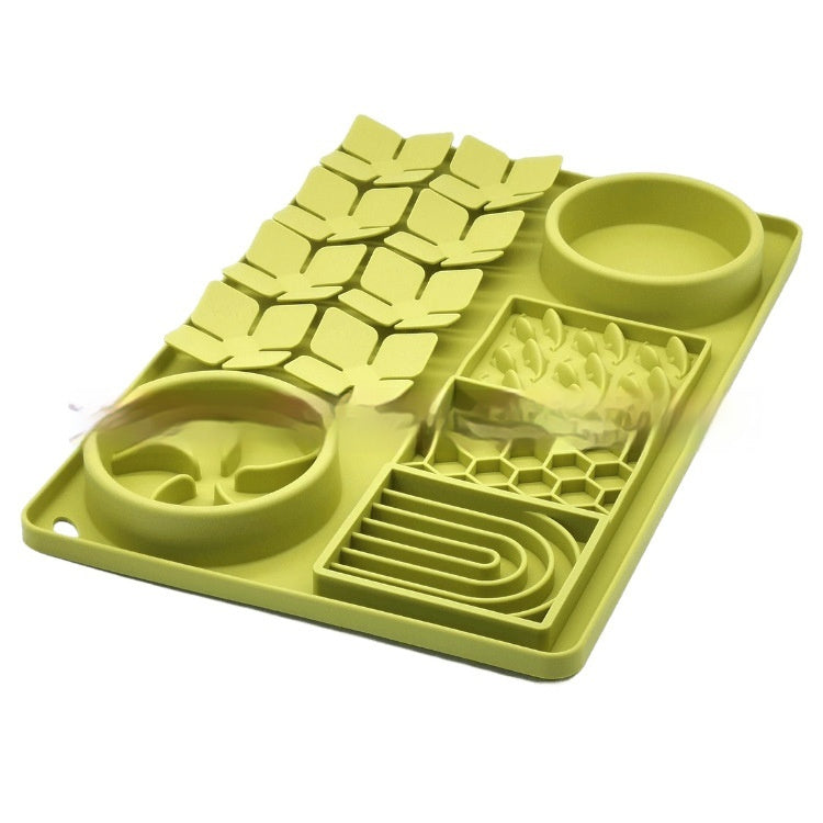 KFX-5080253 Silicone Slow Food Licking Mat with Suction Cup for Dogs - Versatile Pet Tableware