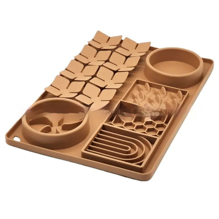 KFX-5080253 Silicone Slow Food Licking Mat with Suction Cup for Dogs - Versatile Pet Tableware