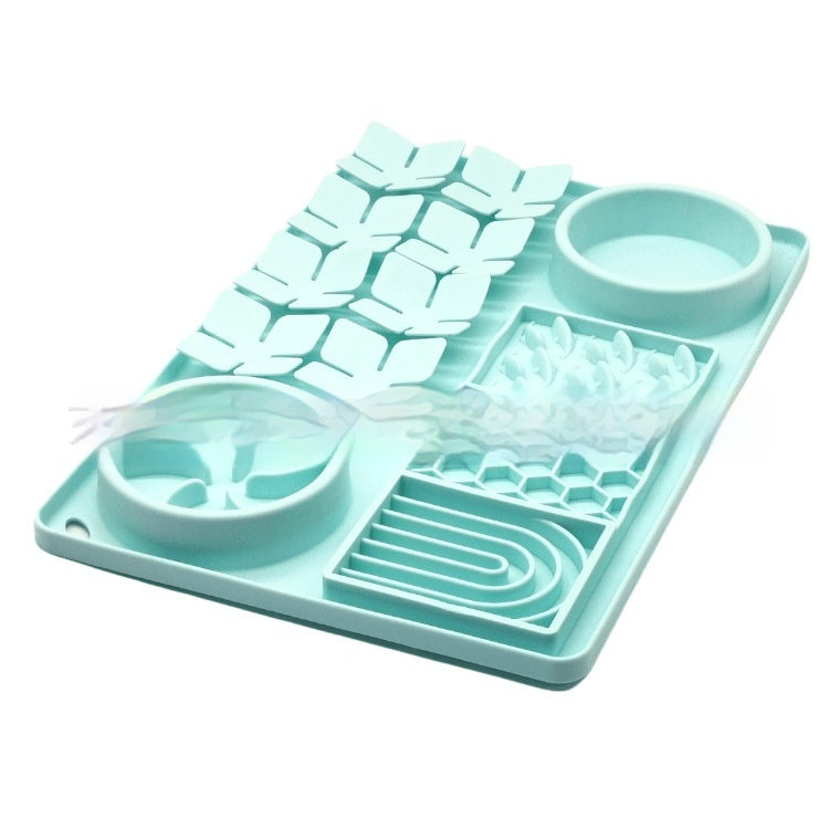 KFX-5080253 Silicone Slow Food Licking Mat with Suction Cup for Dogs - Versatile Pet Tableware