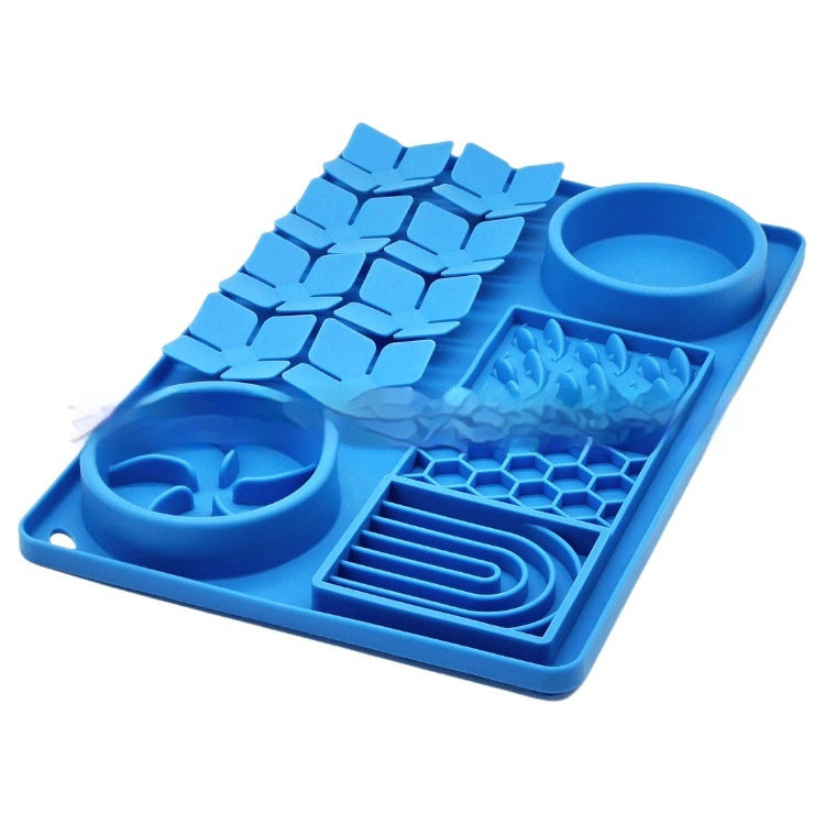KFX-5080253 Silicone Slow Food Licking Mat with Suction Cup for Dogs - Versatile Pet Tableware