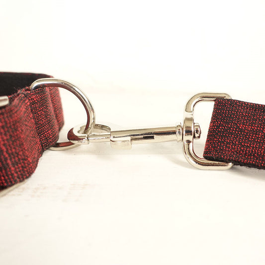 KFX-5082045 Dog Pen and Leash Bowknot Traction Set - Scalable Red Polyester Design, Available in Multiple Sizes
