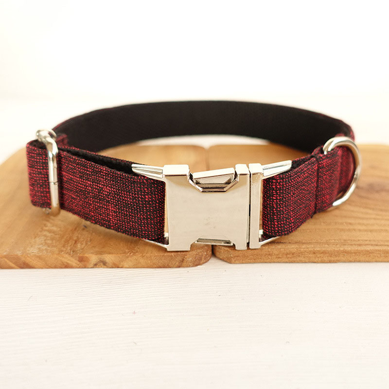 KFX-5082045 Dog Pen and Leash Bowknot Traction Set - Scalable Red Polyester Design, Available in Multiple Sizes
