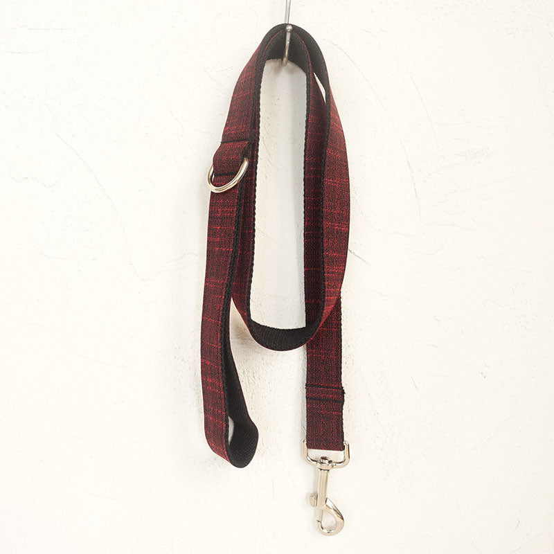 KFX-5082045 Dog Pen and Leash Bowknot Traction Set - Scalable Red Polyester Design, Available in Multiple Sizes