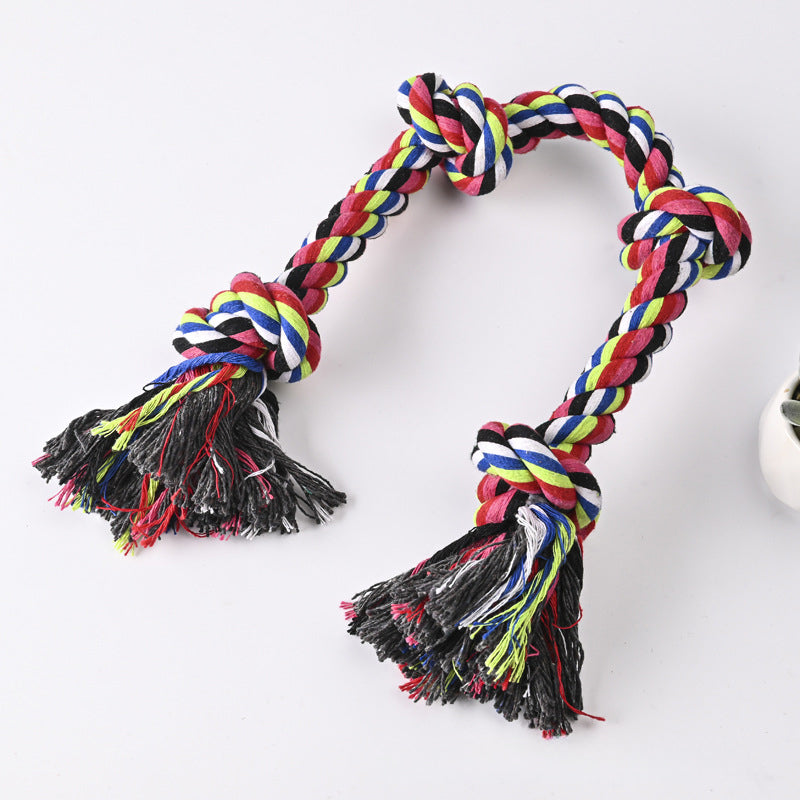 KFX-5082685 Durable Cotton Rope Toy for Dogs - Ideal for Tug of War, Chewing, and Interactive Play