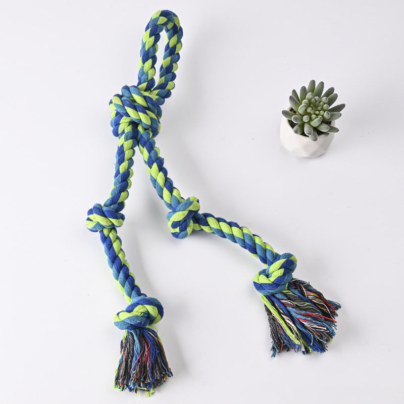 KFX-5082685 Durable Cotton Rope Toy for Dogs - Ideal for Tug of War, Chewing, and Interactive Play