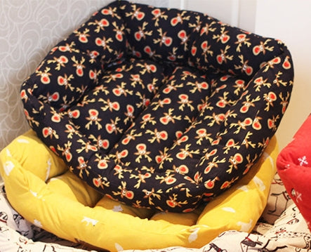 KFX-5084093 Small Square Nest Dog Mat for All Seasons – Cozy Cotton Kennel with Various Patterns