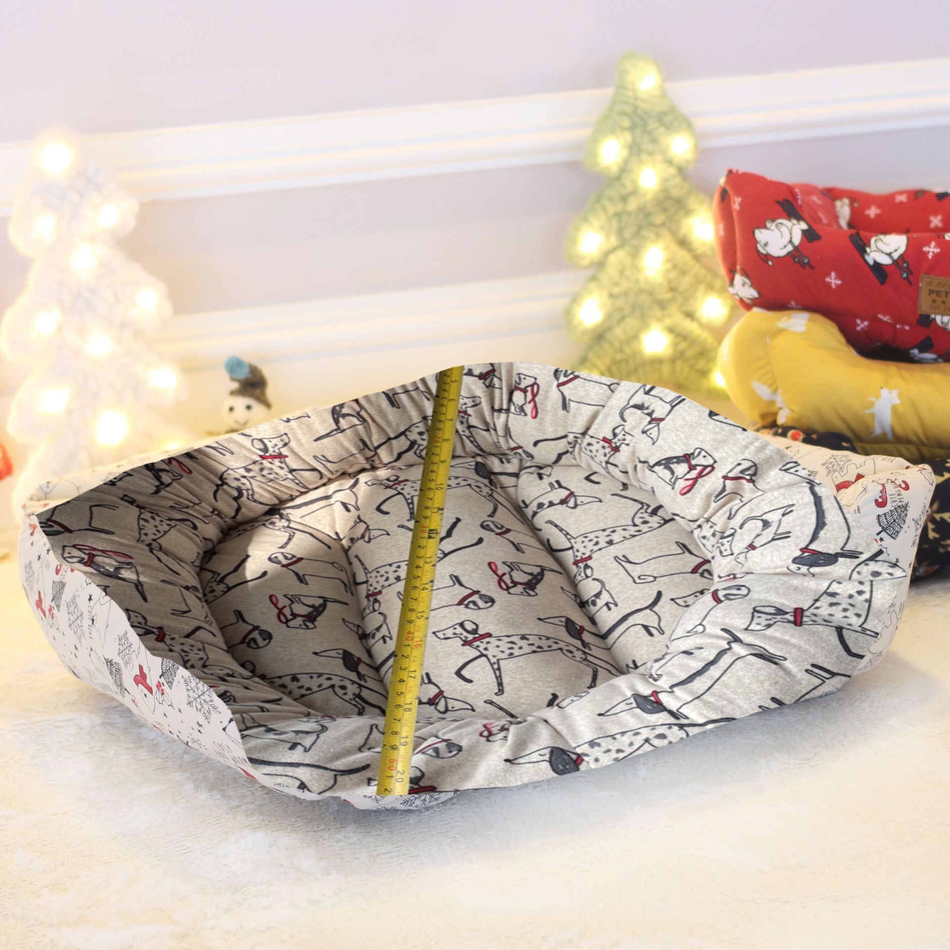 KFX-5084093 Small Square Nest Dog Mat for All Seasons – Cozy Cotton Kennel with Various Patterns