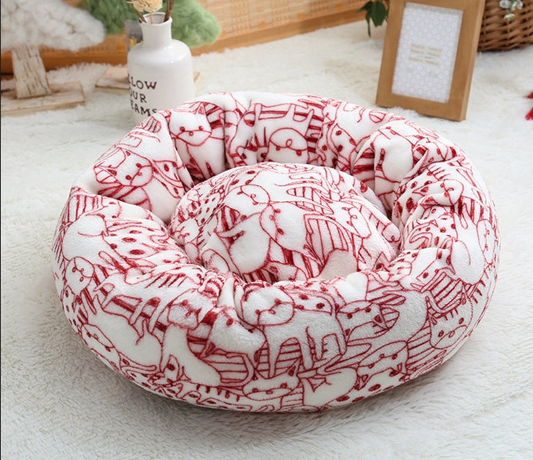 KFX-5084093 Small Square Nest Dog Mat for All Seasons – Cozy Cotton Kennel with Various Patterns