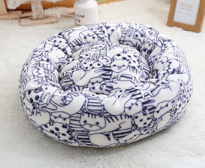 KFX-5084093 Small Square Nest Dog Mat for All Seasons – Cozy Cotton Kennel with Various Patterns