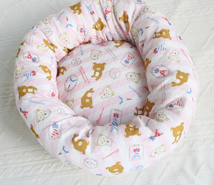 KFX-5084093 Small Square Nest Dog Mat for All Seasons – Cozy Cotton Kennel with Various Patterns
