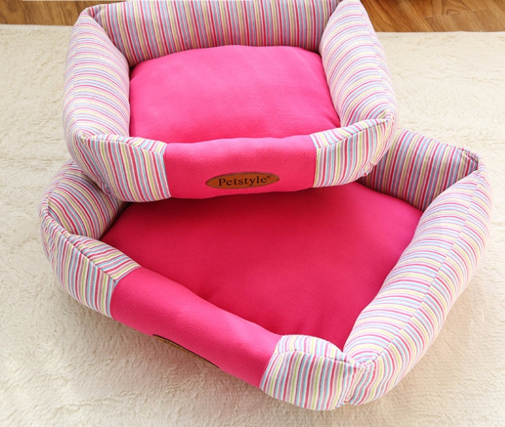 KFX-5084093 Small Square Nest Dog Mat for All Seasons – Cozy Cotton Kennel with Various Patterns