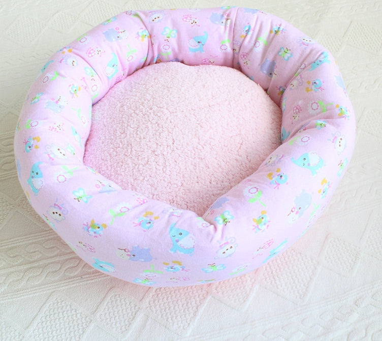 KFX-5084093 Small Square Nest Dog Mat for All Seasons – Cozy Cotton Kennel with Various Patterns
