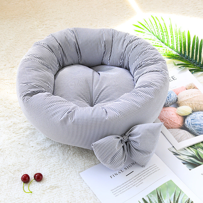 KFX-5084093 Small Square Nest Dog Mat for All Seasons – Cozy Cotton Kennel with Various Patterns