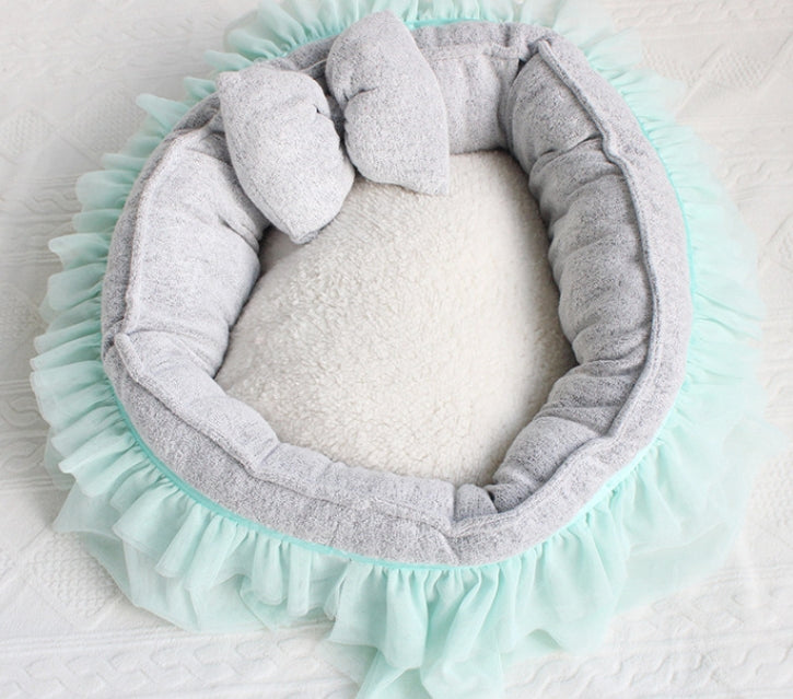 KFX-5084093 Small Square Nest Dog Mat for All Seasons – Cozy Cotton Kennel with Various Patterns