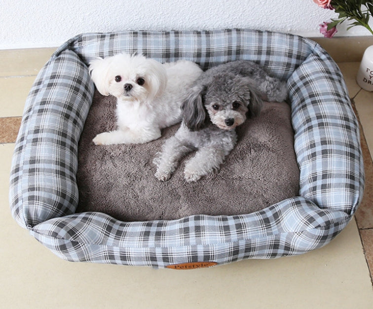 KFX-5084093 Small Square Nest Dog Mat for All Seasons – Cozy Cotton Kennel with Various Patterns