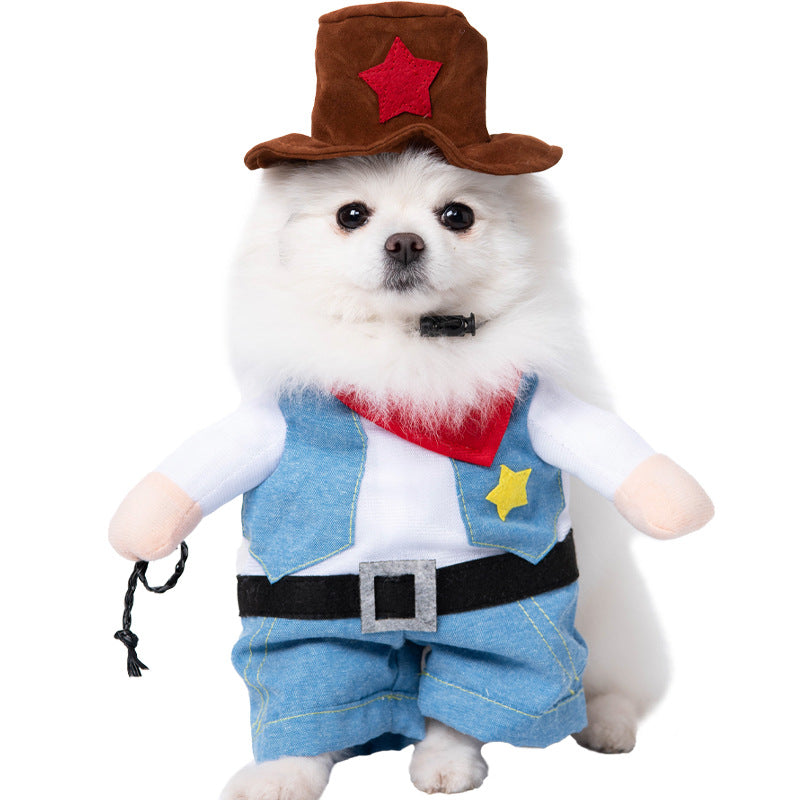 KFX-5084605 Creative Halloween Dog Costume - Funny Transformation Outfit for Pets in Various Sizes