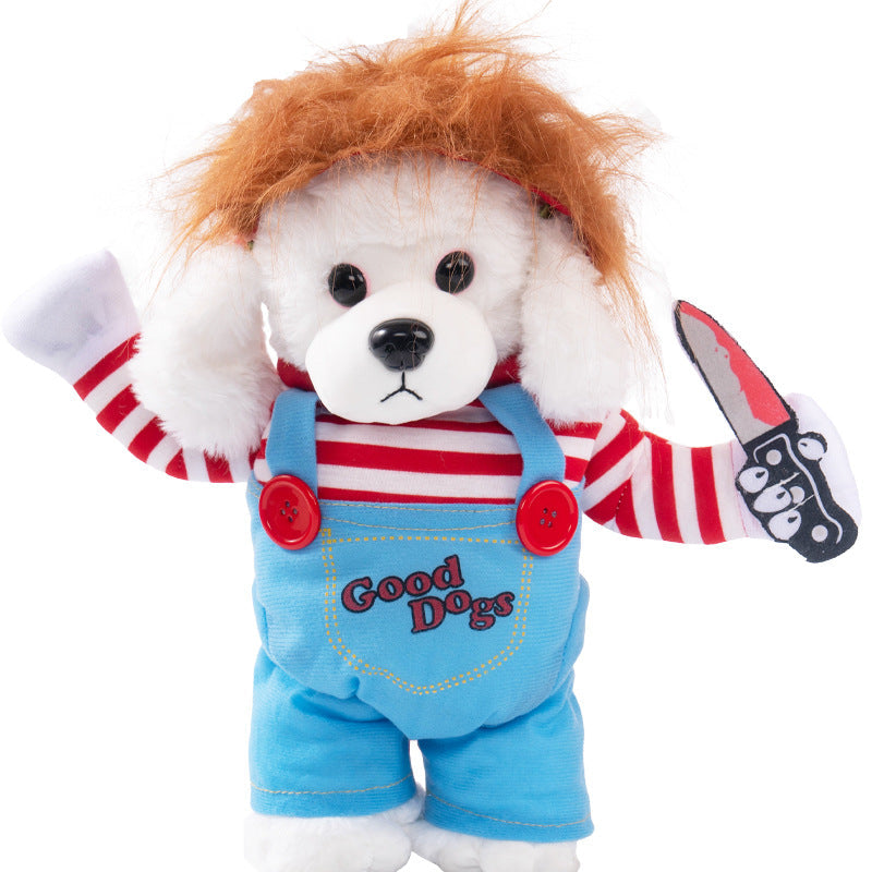 KFX-5084605 Creative Halloween Dog Costume - Funny Transformation Outfit for Pets in Various Sizes