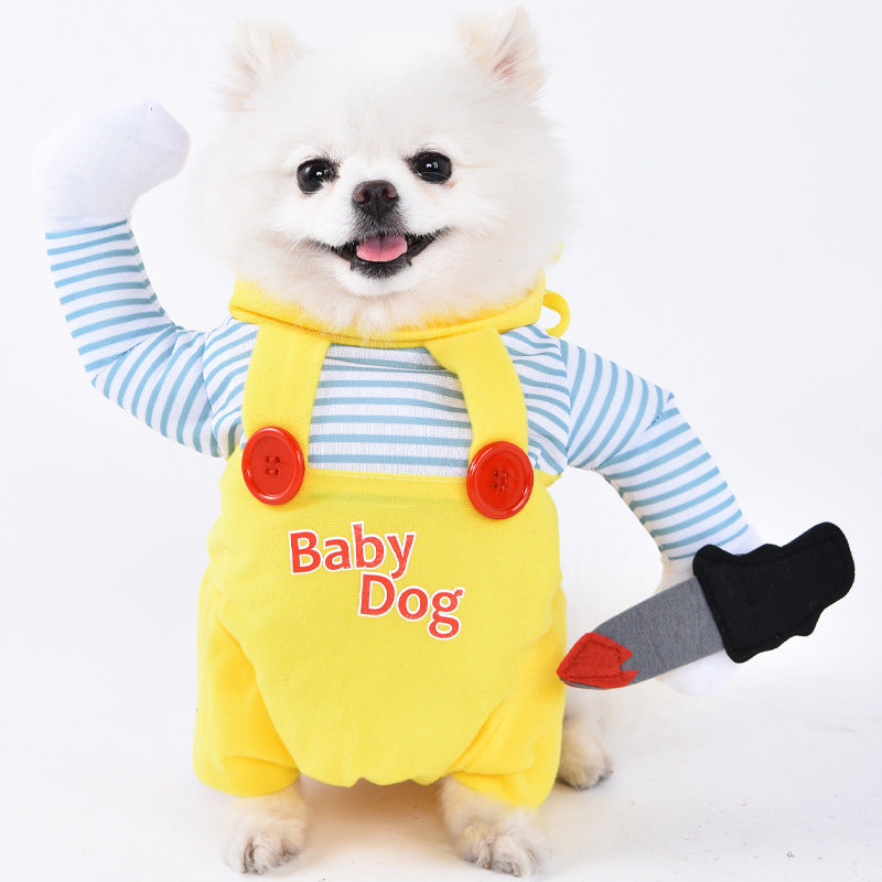 KFX-5084605 Creative Halloween Dog Costume - Funny Transformation Outfit for Pets in Various Sizes
