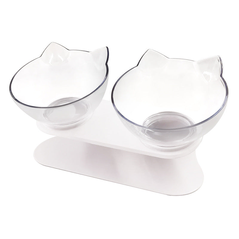 KFX-5086013 Tilted Raised Cat Bowls - Double and Single Options in Various Colors
