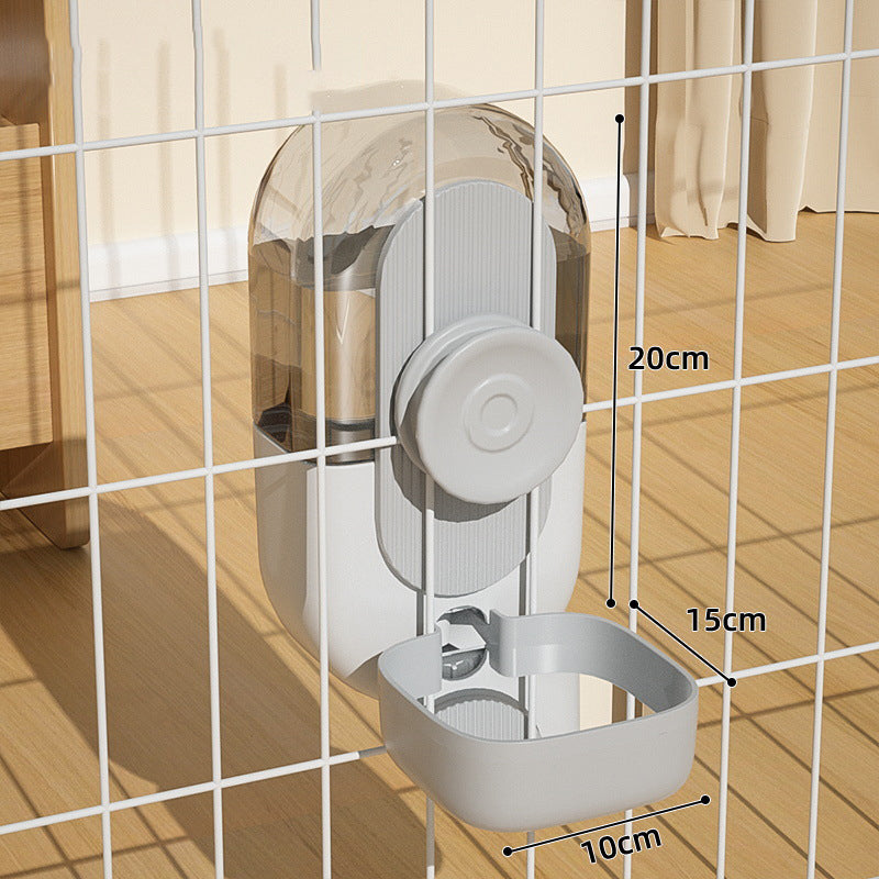 KFX-5087293 Hanging Automatic Pet Food and Water Dispenser Set for Small Animals - Gravity Feeder and Waterer for Cages
