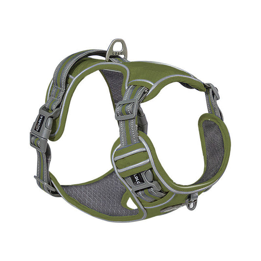 KFX-5090365 Explosion-Proof Nylon Pet Chest and Back Harness with Shock Absorption and Night Vision Reflective Features